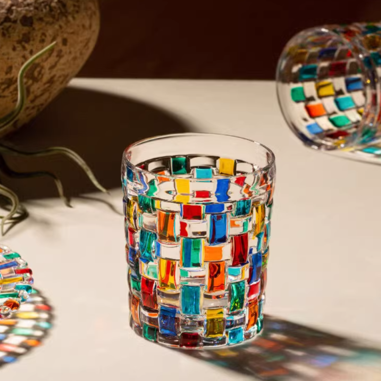 ZECCHIN Woven Multicolor Crystal Whiskey Glass – Hikari Spirits