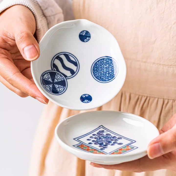 Arita Ware Blue & White Bean Soy Dish