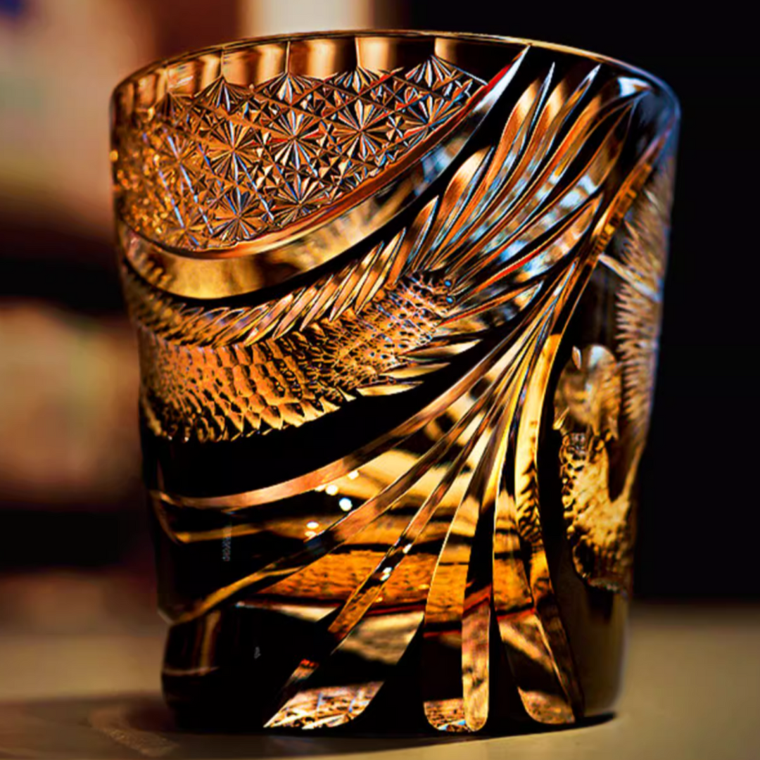Edo Kiriko Hand-Carved Dragon's Breath Whiskey Glass – Hikari Spirits Edo Kiriko Hand-Carved Dragon's Breath Whiskey Glass – Hikari Spirits