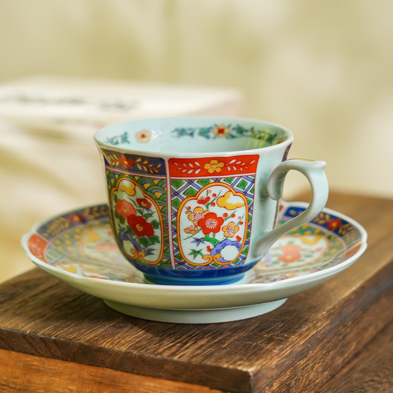 Mino Ware Ko-Imari Coffee Cup Gift Set