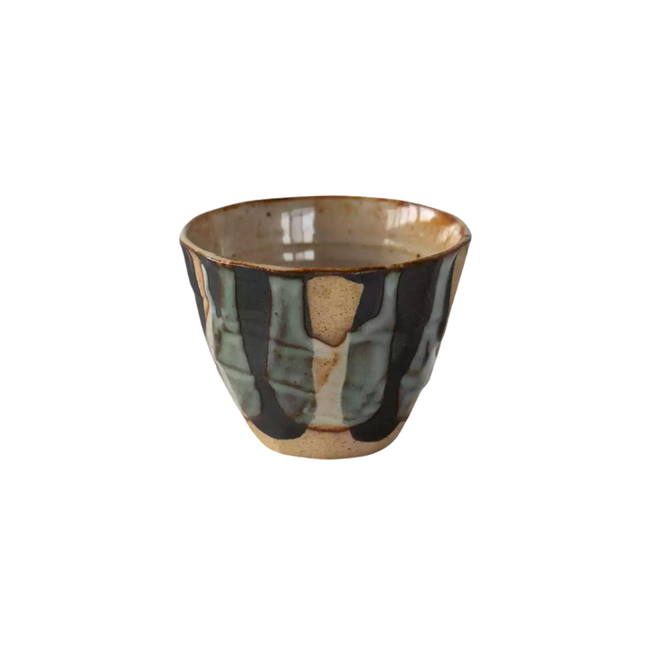 Mino Ware Rustic Ryuun Tokusa Coffee Cup - Coffee Sets - Hikari Spirits