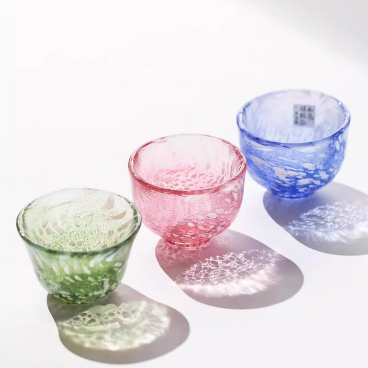 Toyo-Sasaki Colored Glass Sake Cups Housewarming Gift