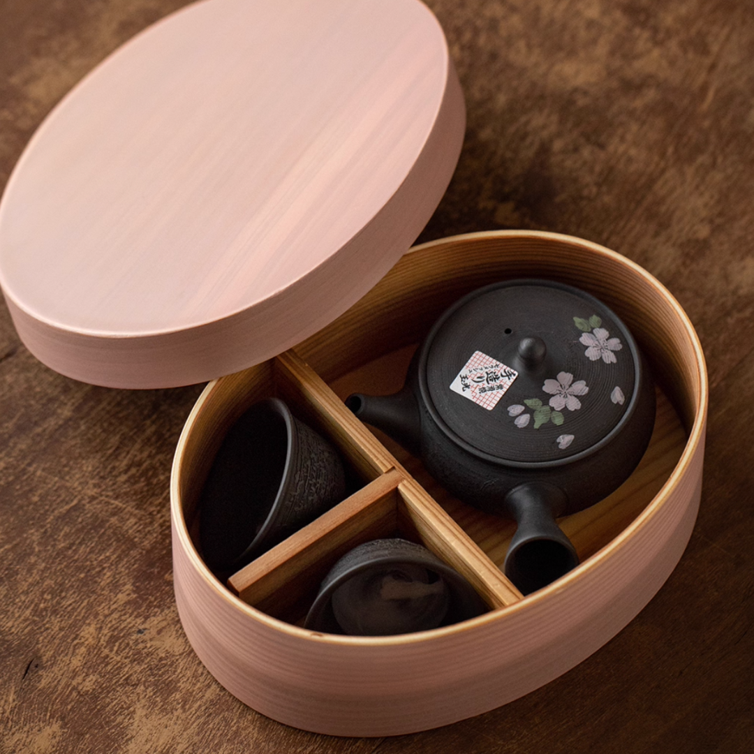 Tokoname Ware Sakura-Mai Red Clay Teapot Set