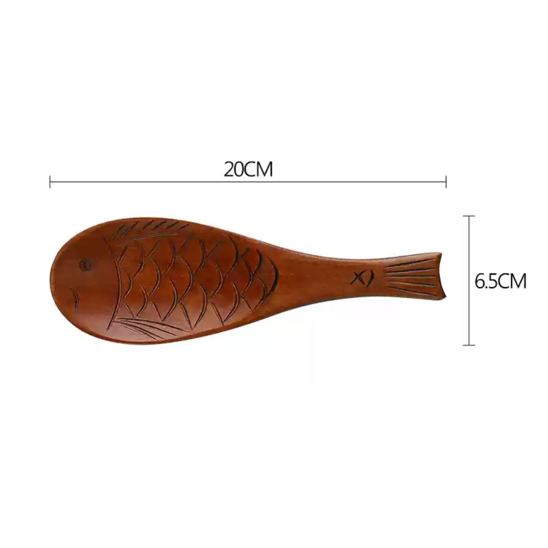 Fukutora Ware Handcrafted Fish-Shaped Wooden Spoon – Hikari Spirits