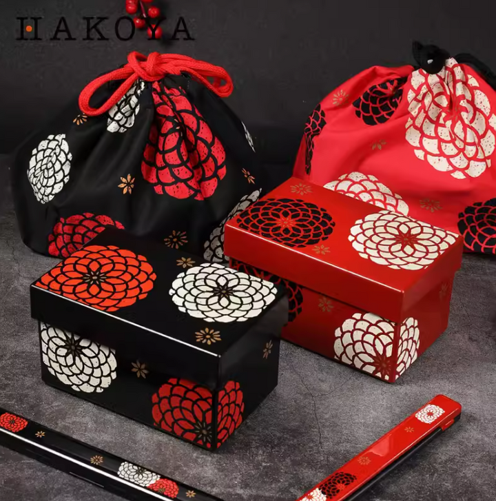 Hakoya Hyakka Double-Layer Bento Box - Bento - Hikari Spirits