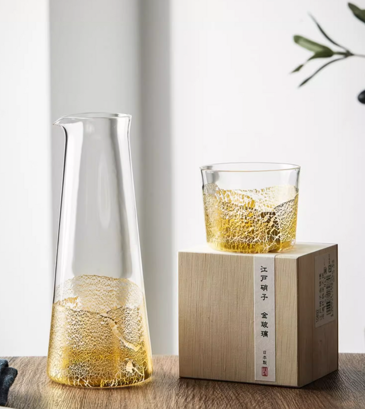 Toyo-Sasaki Gold Leaf Crystal Decanter - Wine Decanter - Hikari Spirits