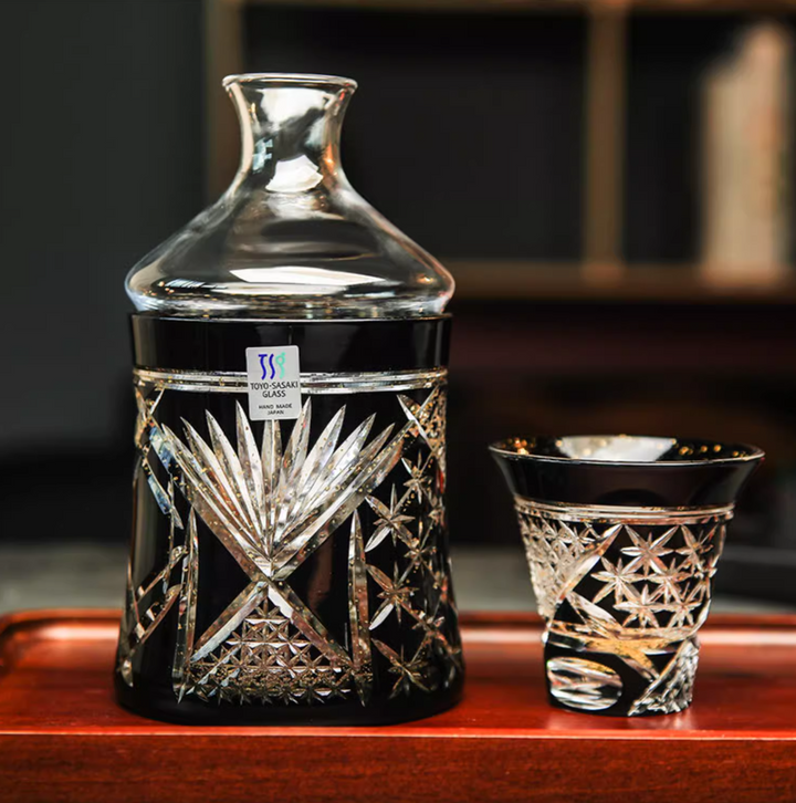 Toyo-Sasaki Handcrafted Limited Edition Yachiyo Kiriko Decanter Set - Wine Decanter - Hikari Spirits