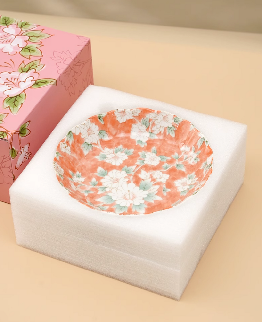 Mino Ware Hibiscus Flower Series Plate Gift Set - Plates - Hikari Spirits