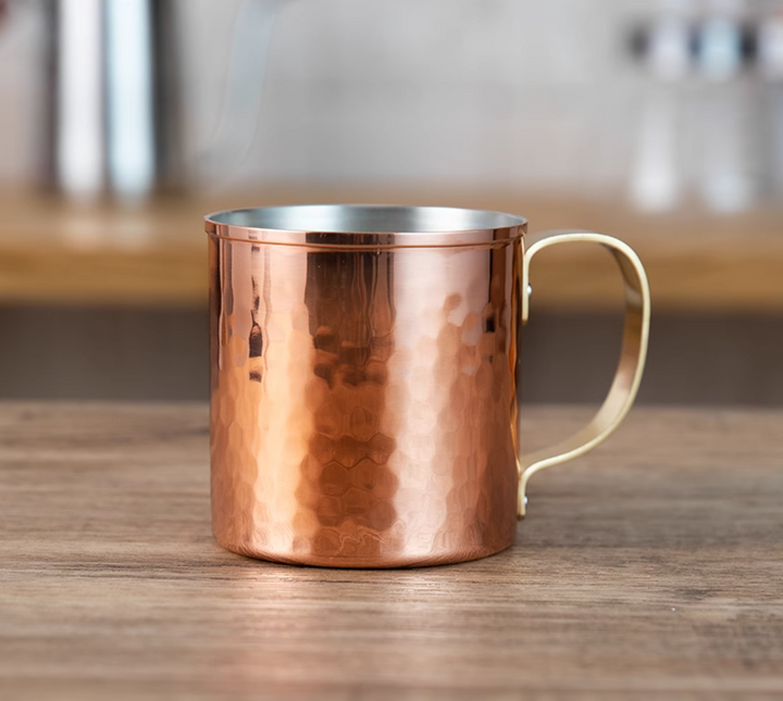 Shimoyama Copper Hammered Pattern Coffee Mug - Coffee Sets - Hikari Spirits