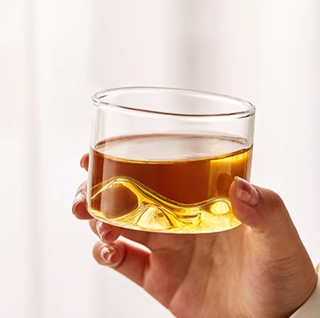 Mokushou Mountain Range Glass Tea Cup