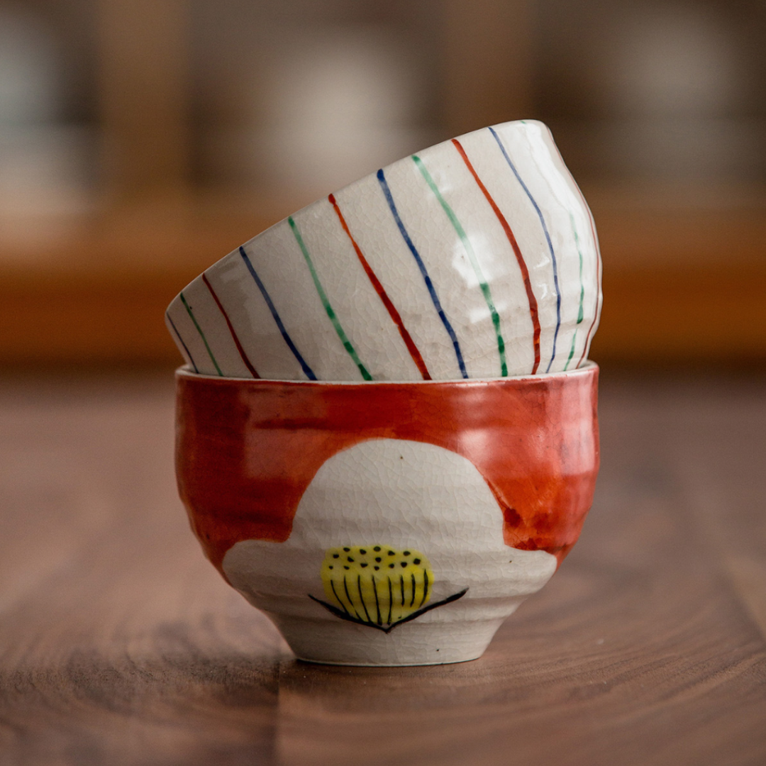 Hatsuichi Hand-Painted Rice Bowl Gift Set