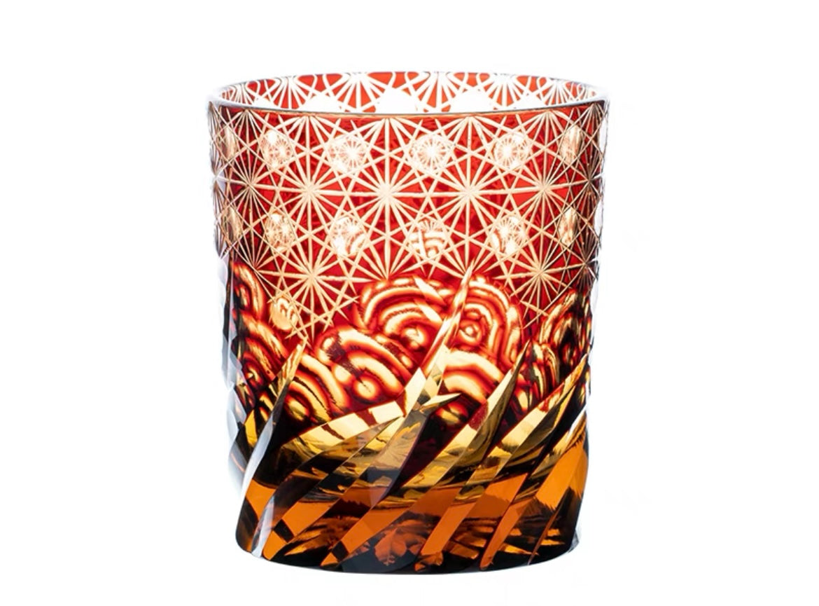 Edo Kiriko Hand-Carved Wave Pattern Whiskey Glass – Hikari Spirits