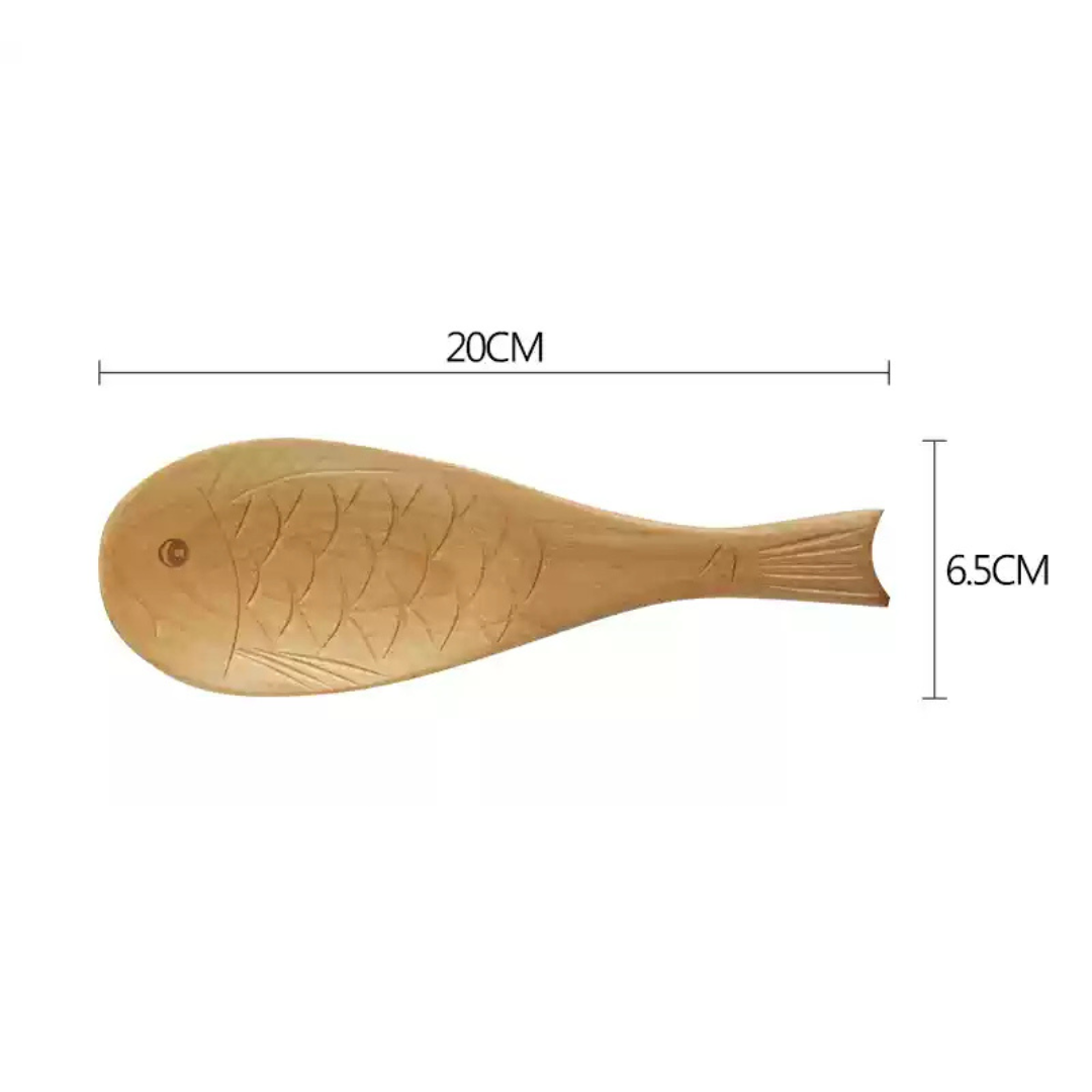 Fukutora Ware Handcrafted Fish-Shaped Wooden Spoon – Hikari Spirits