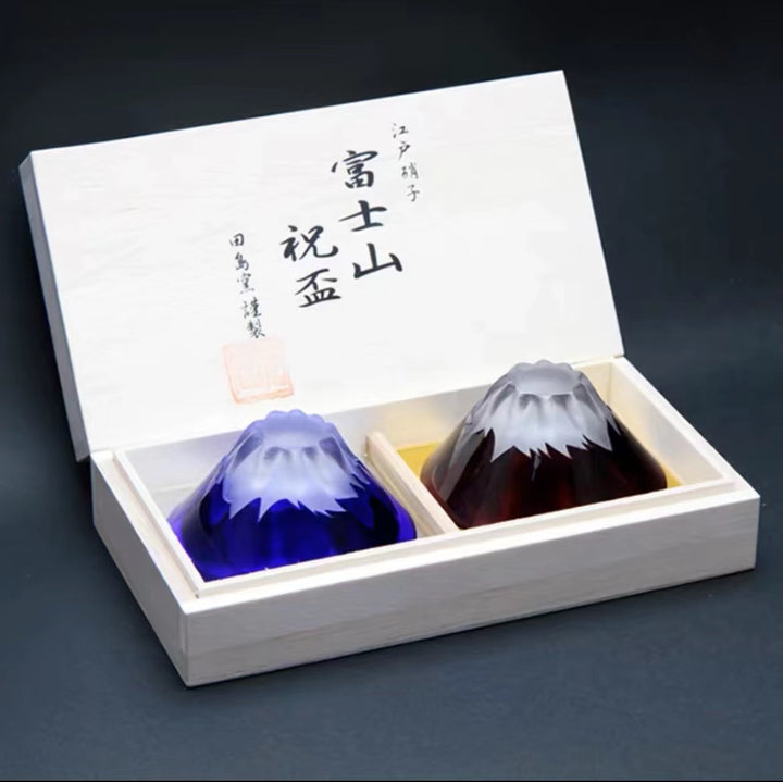 Tajima Mount Fuji Sake Cup Set - Japanese sake cup - Hikari Spirits