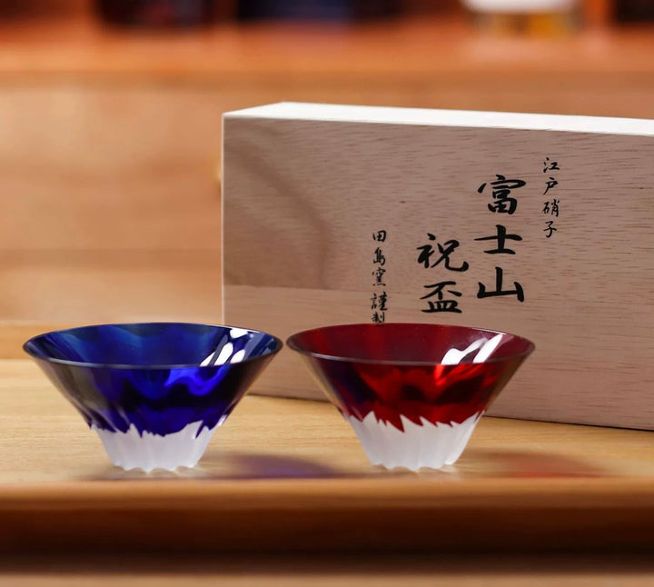 Tajima Mount Fuji Sake Cup Set - Japanese sake cup - Hikari Spirits