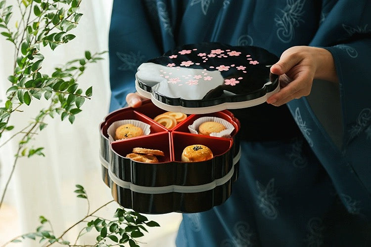 Yamanaka Shikki Sakura Snack Bento Box - Bento - Hikari Spirits