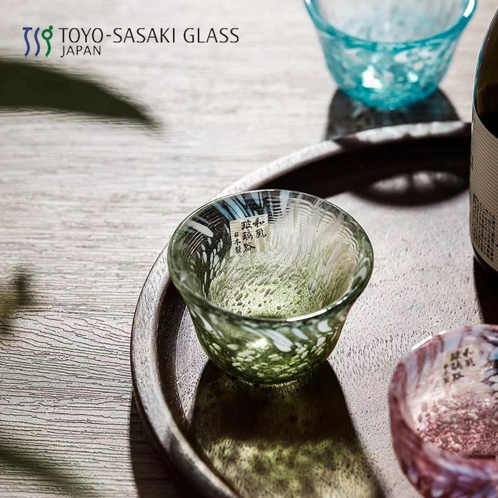 Toyo-Sasaki Wafu Colored Sake Set - Japanese sake cup - Hikari Spirits