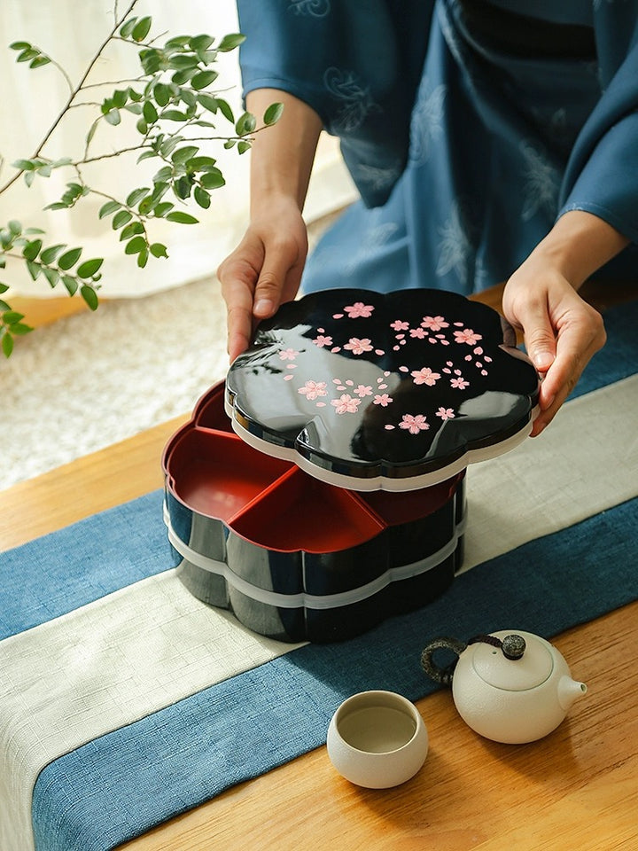 Yamanaka Shikki Sakura Snack Bento Box - Bento - Hikari Spirits