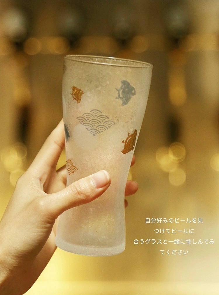 Aderia Creative Frosted Beer Glass - Beer Glass - Hikari Spirits