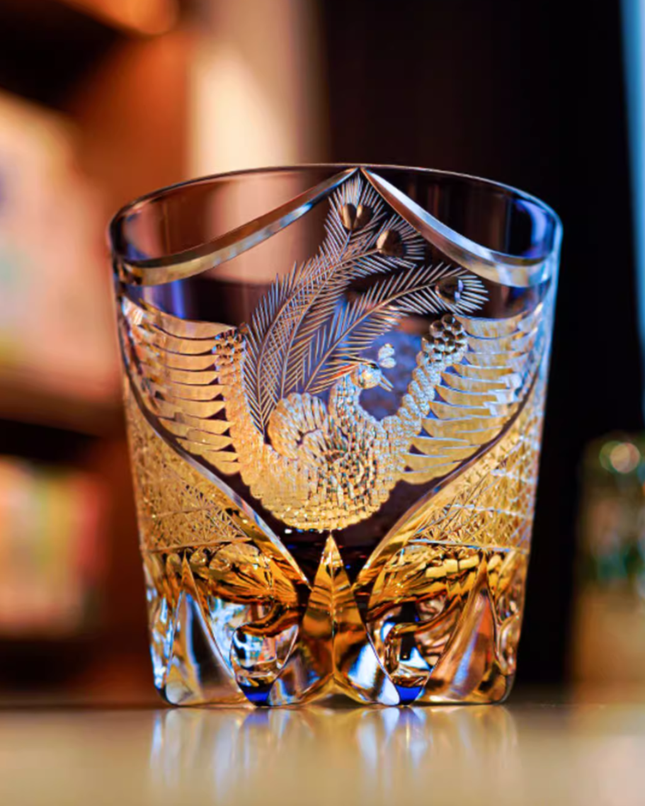 Edo Kiriko Hand-Carved The Phoenix Whiskey Glass – Hikari Spirits