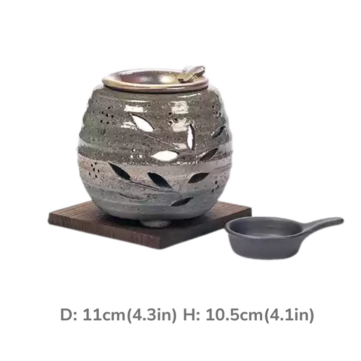 Tokoname Ware Shiryugama Chakoro Tea Incense Burner