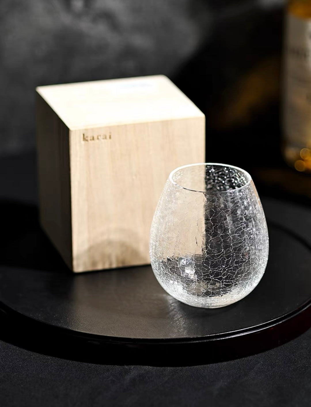 Hirota Glass Crackle Pattern Whisky Glass - Whisky Glasses - Hikari Spirits