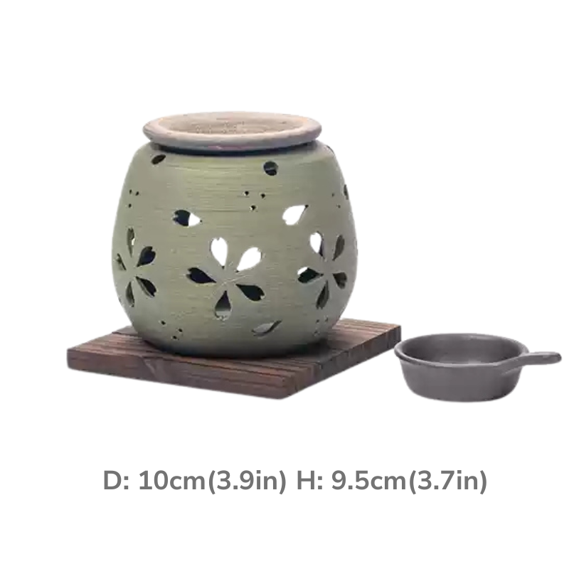 Tokoname Ware Shiryugama Chakoro Tea Incense Burner