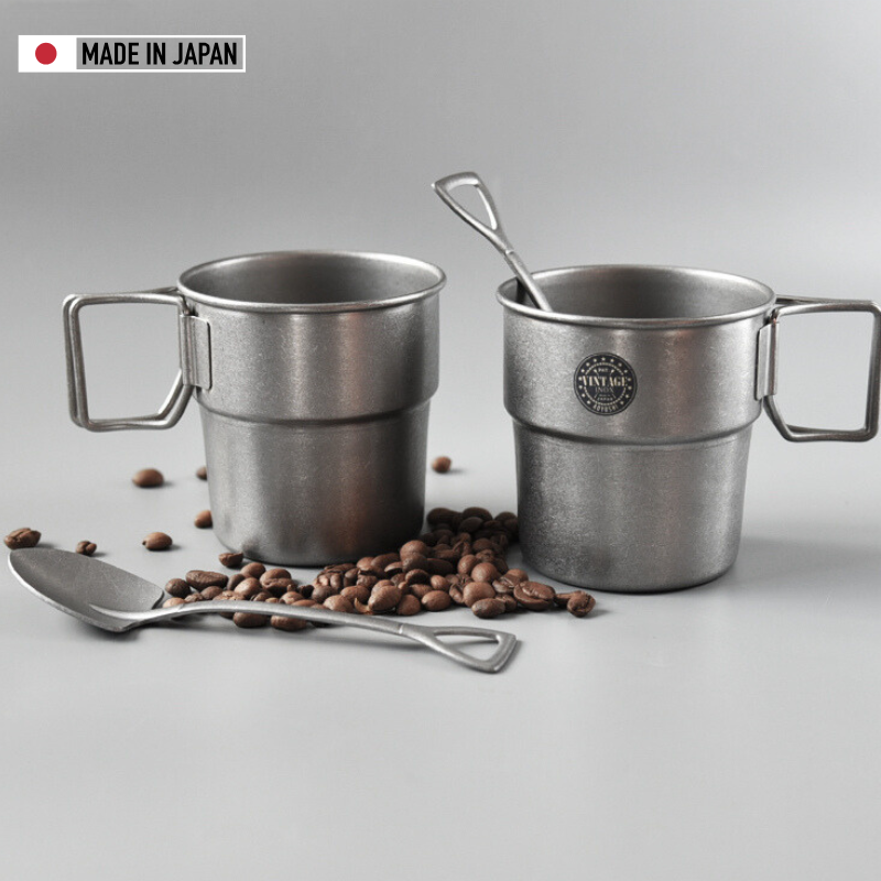 Aoyoshi Stainless Steel Vintage Outdoor Coffee Cup Set – Hikari