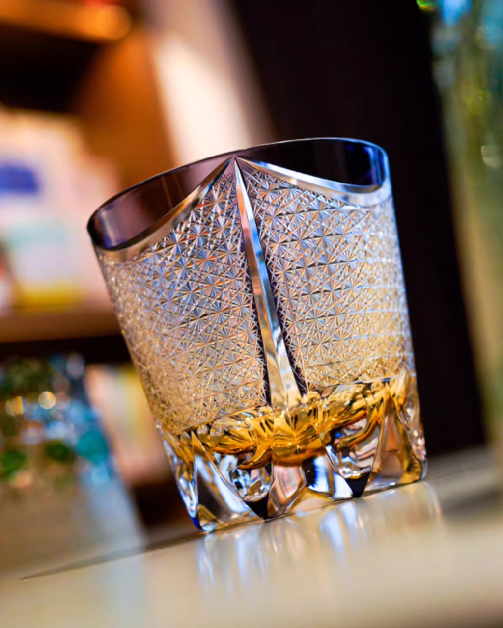 Edo Kiriko Hand-Carved The Phoenix Whiskey Glass – Hikari Spirits