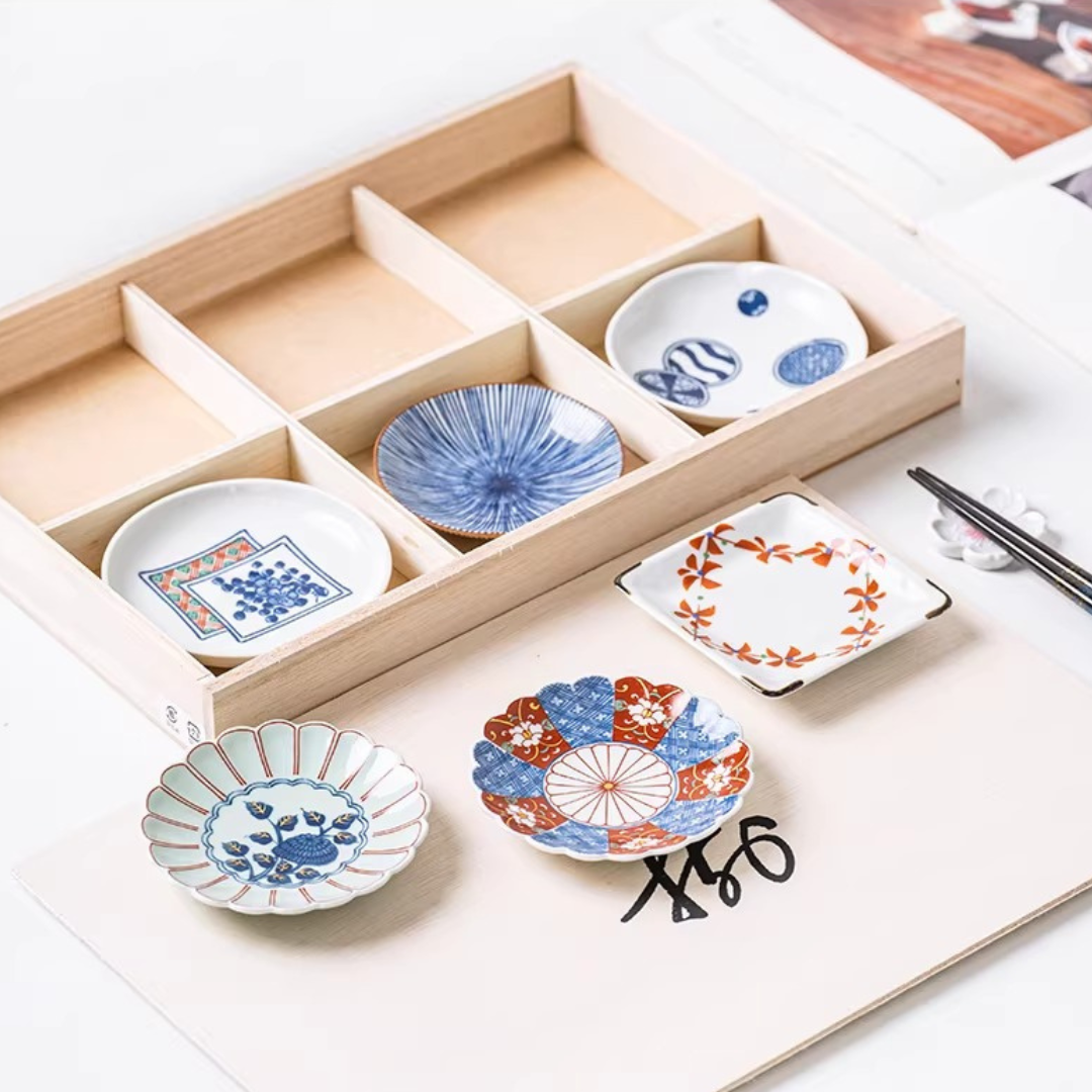 Arita Ware Blue & White Bean Soy Dish
