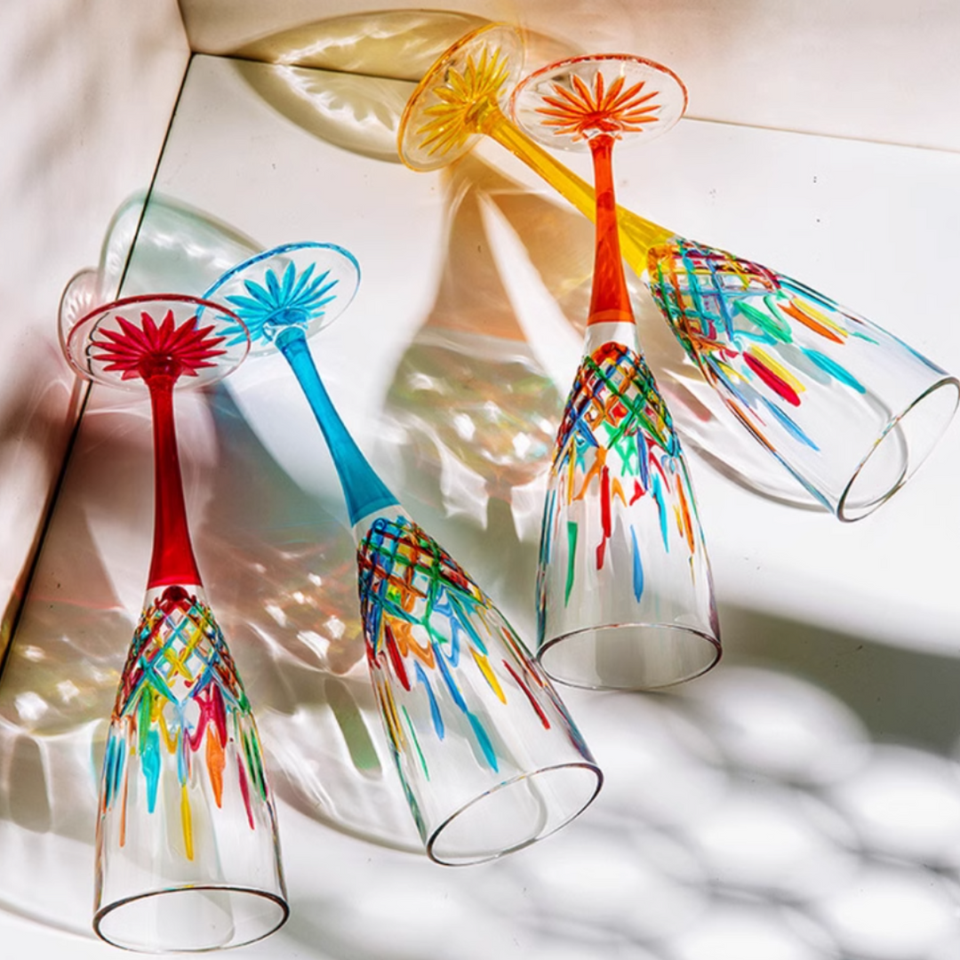 ZECCHIN Murano Colored Crystal Champagne Glass – Hikari Spirits ZECCHIN Murano Colored Crystal Champagne Glass – Hikari Spirits