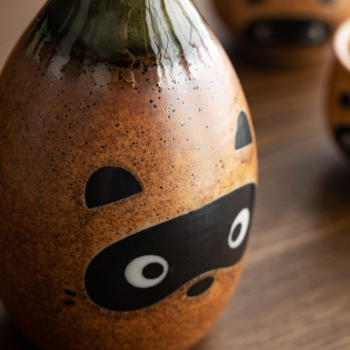 Shigaraki Ware Tanuki Sake Set