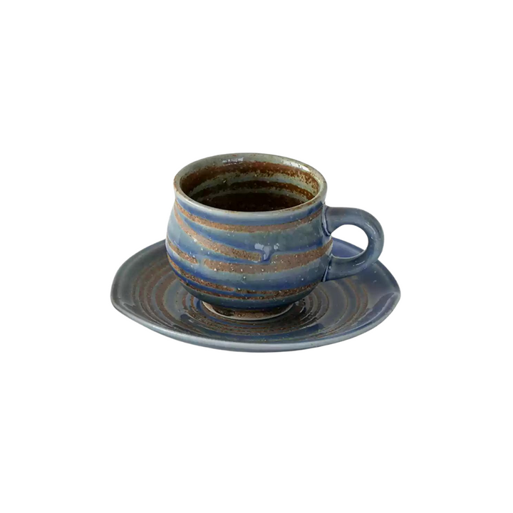 Seto Ware Handmade Rustic Shino Coffee Cup Set - Coffee Sets - Hikari Spirits