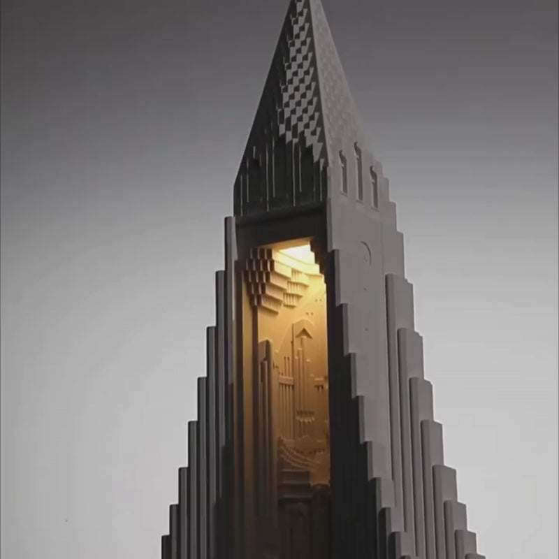 Deisoukoku Hallgrímskirkja Concrete Aroma Lamp